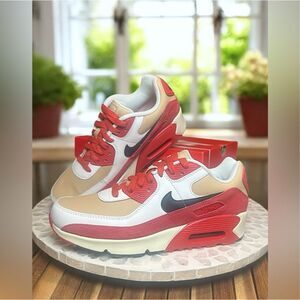 Nike Air Max 90 LTR Leather Sneakers in Limited  “Red Clay”  New In Box